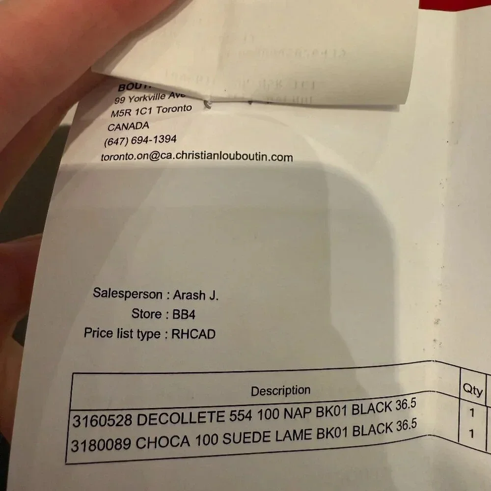 AUTHENTIC  Black 100mm Decolette 554, Christian Louboutin, 36.5 (Not For Bundle) - Picture 13 of 15